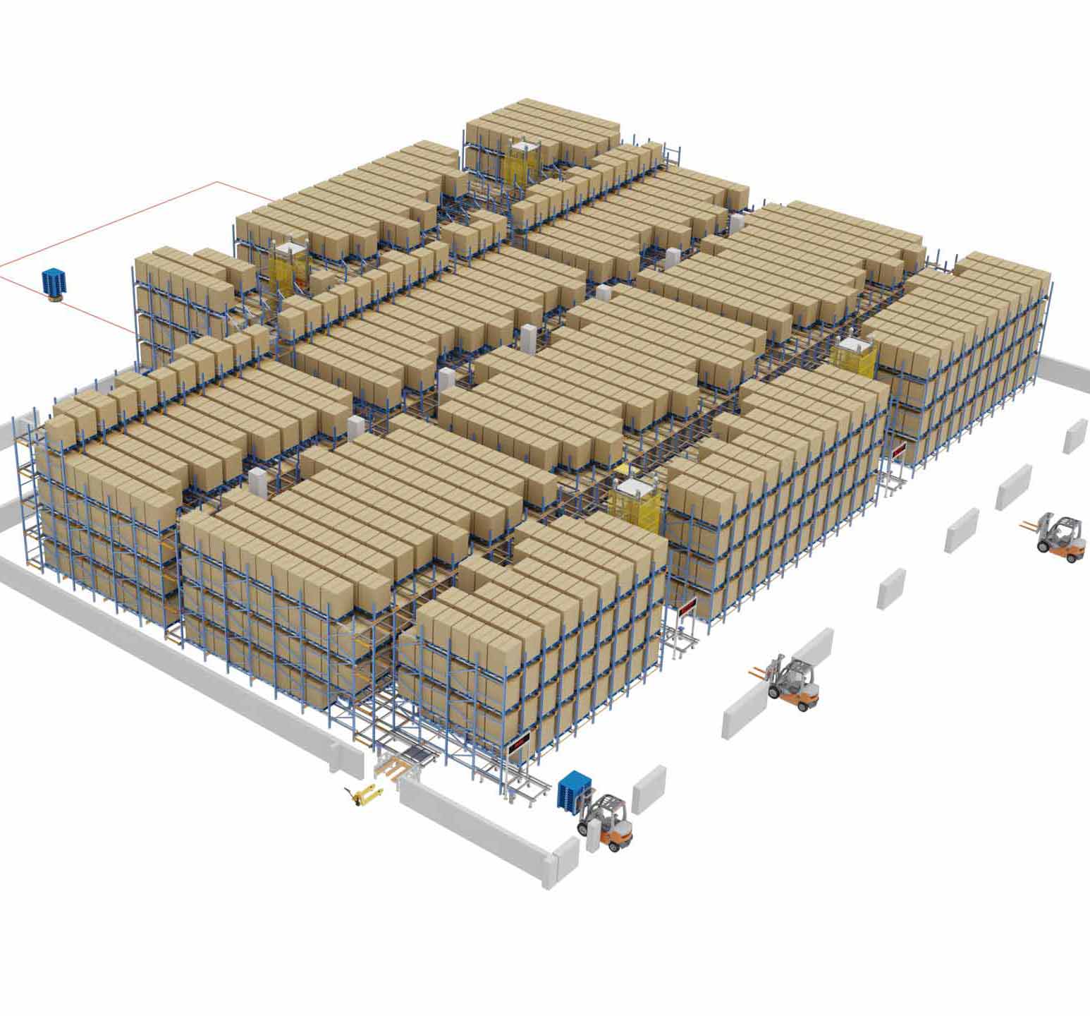 Cold Storage 4 Way Shuttle Racking