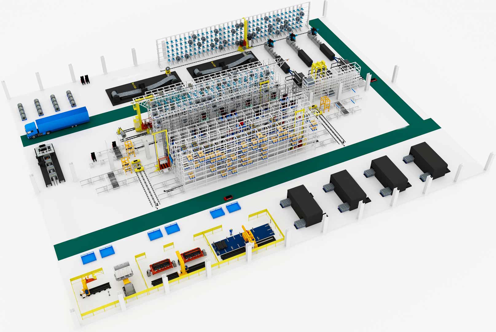 Capacidad de un sistema de almacenamiento automatizado a gran escala y personalizado para grandes empresas.
