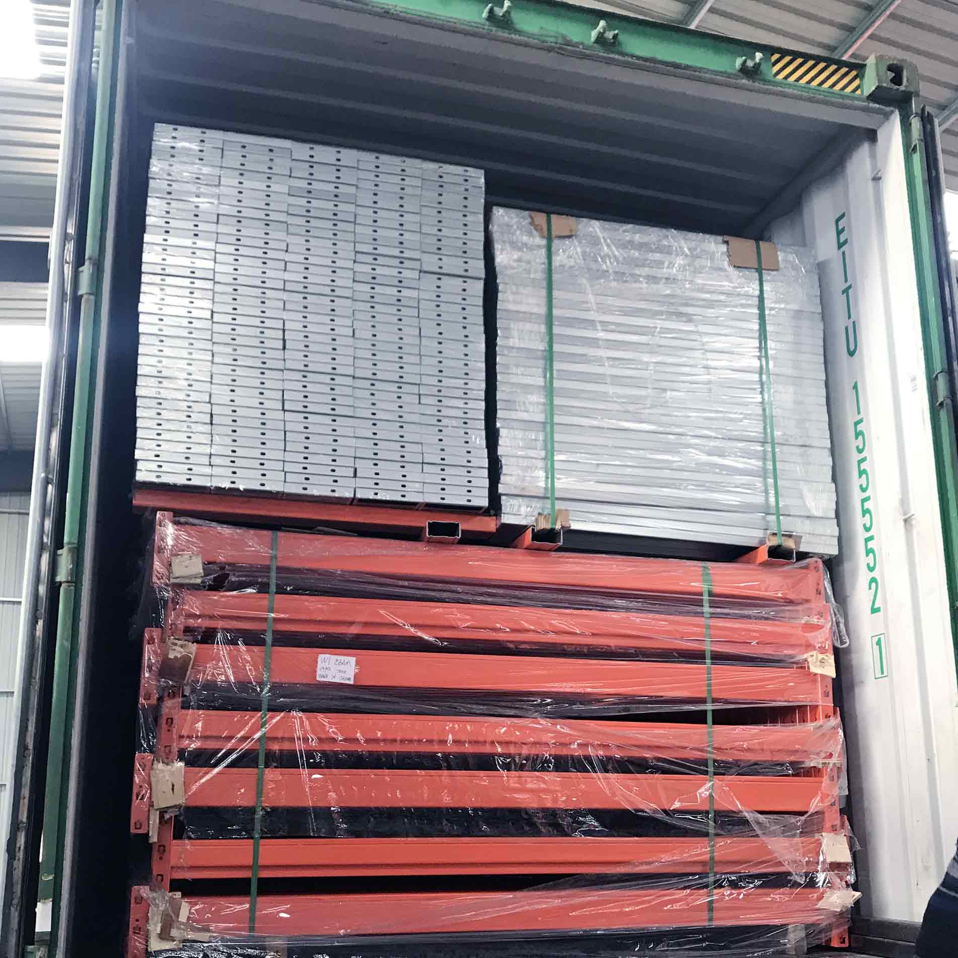 Palet de acero de alta resistencia para almacén, almacenamiento y transporte.